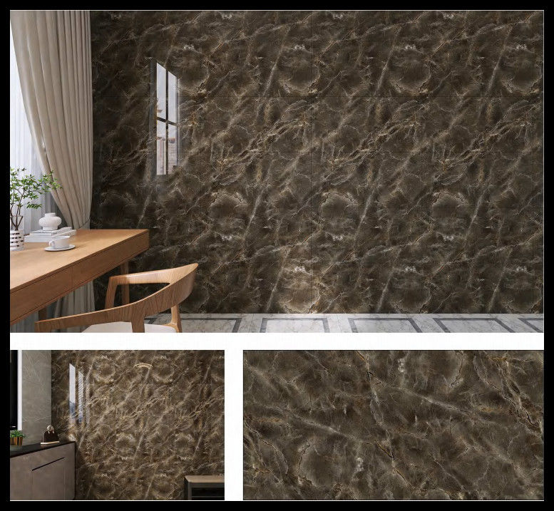 Μαρμάρινο Llook Tile ΠΕΤ τοίχο αυτοκόλλητο τοίχο διακόσμηση ηχομόνωση Αντισυγκρούσεις